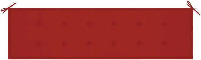 Alt view image 3 of 12 - vidaXL Bench Cushion Water Repellent Garden Seat Cushion Red Oxford Fabric