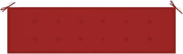 Alt view image 4 of 12 - vidaXL Bench Cushion Water Repellent Garden Seat Cushion Red Oxford Fabric