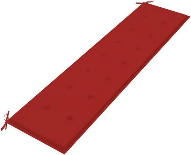 Alt view image 2 of 18 - vidaXL Garden Bench Cushion Red 200x50x4 cm Oxford Fabric