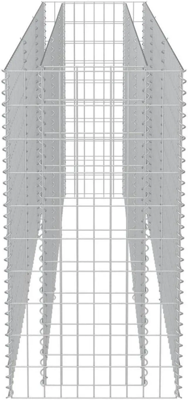 Alt view image 10 of 11 - vidaXL Gabion Raised Bed Galvanised Steel 106.3"x19.7"x39.4"