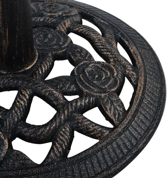 Alt view image 5 of 10 - vidaXL Umbrella Base Patio Umbrella Stand Black and Bronze 19.8 lb Cast Iron
