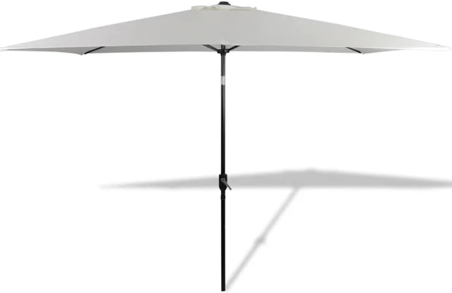 Alt view image 6 of 9 - vidaXL Parasol 78.7"x118.1" Sand White Rectangular
