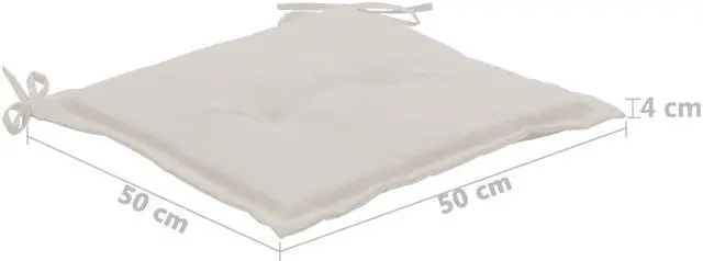 Alt view image 5 of 13 - vidaXL Chair Cushion 2 Pcs Outdoor Patio Seat Cushion Cream Oxford Fabric