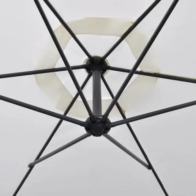 Alt view image 7 of 16 - vidaXL Cantilever Umbrella 118.1" Sand White