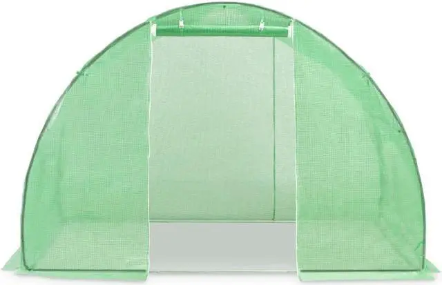 Alt view image 6 of 12 - vidaXL Greenhouse Outdoor Grow House Green House for Plant Growing Gardening