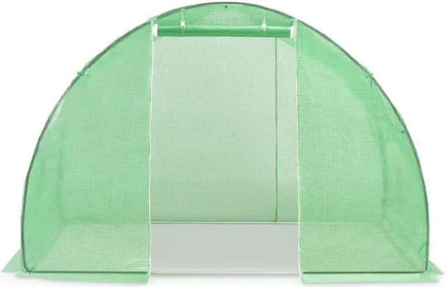 Alt view image 5 of 12 - vidaXL Greenhouse Outdoor Grow House Green House for Plant Growing Gardening