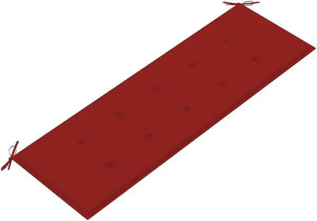 Alt view image 2 of 11 - vidaXL Bench Cushion Water Repellent Garden Seat Cushion Red Oxford Fabric