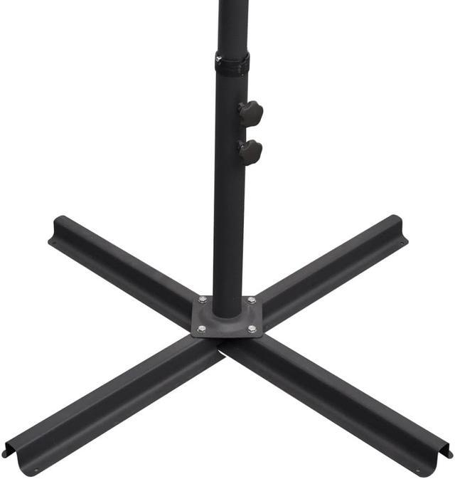 Alt view image 15 of 15 - vidaXL Garden Parasol with Steel Pole 250x250 cm Anthracite