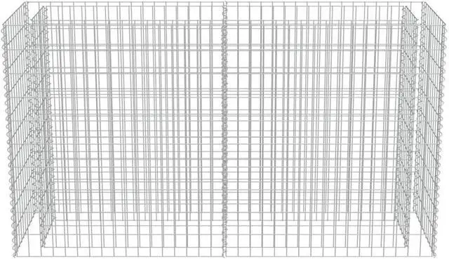 Alt view image 5 of 10 - vidaXL Gabion Raised Bed Galvanized Steel 70.9" Raised Garden Bed Flower Box