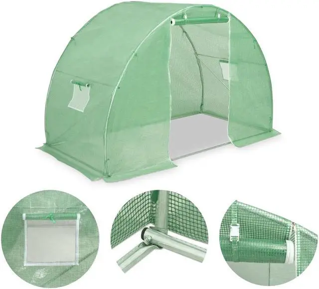 Alt view image 2 of 12 - vidaXL Greenhouse Outdoor Grow House Green House for Plant Growing Gardening