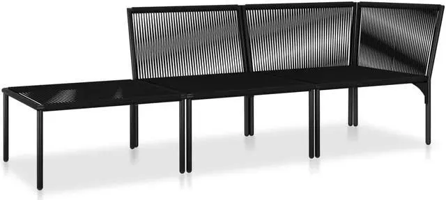 Alt view image 3 of 7 - vidaXL Garden Lounge Set Patio Sectional Sofa Couch 6 Piece Poly Rattan Brown