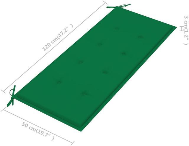 Alt view image 10 of 12 - vidaXL Garden Bench Cushion Green 120x50x4 cm Oxford Fabric