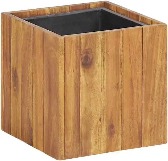 Main image of vidaXL Solid Acacia Wood Garden Raised Bed Pot 9.6"x9.6"x9.8" Planter Box