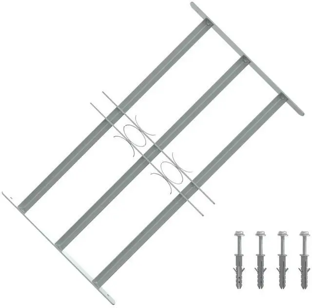 Alt view image 4 of 7 - Adjustable Security Grille for Windows with 3 Crossbars 19.7"-25.6"