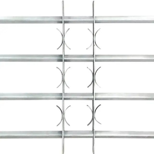 Alt view image 3 of 10 - vidaXL Window Security Bars Extendable Window Guard Grill Galvanized Steel