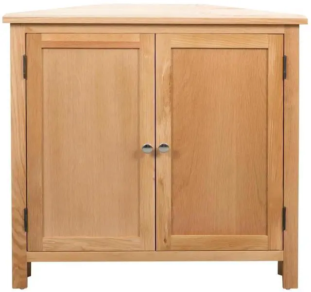 Alt view image 14 of 17 - vidaXL Solid Oak Wood Corner Cabinet Space Saving Storage 31.4" Hallway Shelf