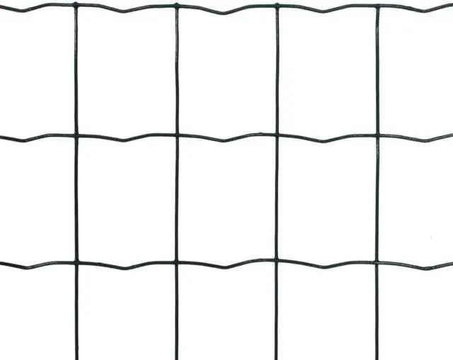 Alt view image 2 of 10 - vidaXL Euro Fence Steel 82ft x 3.3ft Green Garden Privacy Border Enclosure