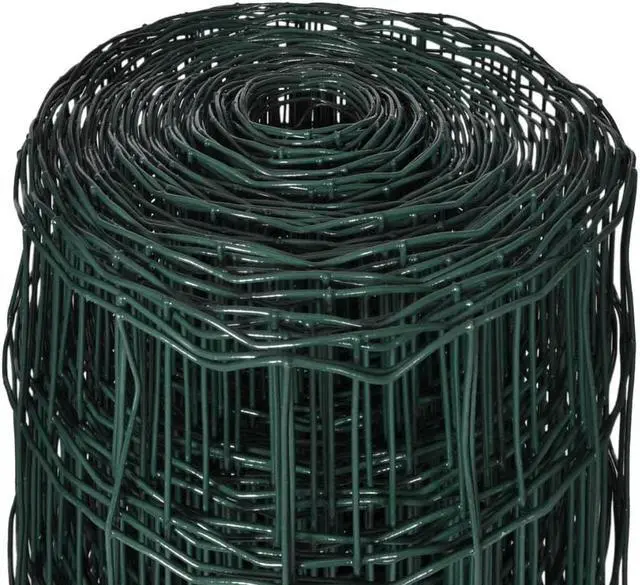 Alt view image 15 of 17 - vidaXL Fence Barrier Fence Metal Fence Wire Mesh Steel 32.8ft x 2.6ft Green