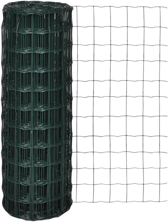Main image of vidaXL Fence Barrier Fence Metal Fence Wire Mesh Steel 82ft x 3.3ft Green
