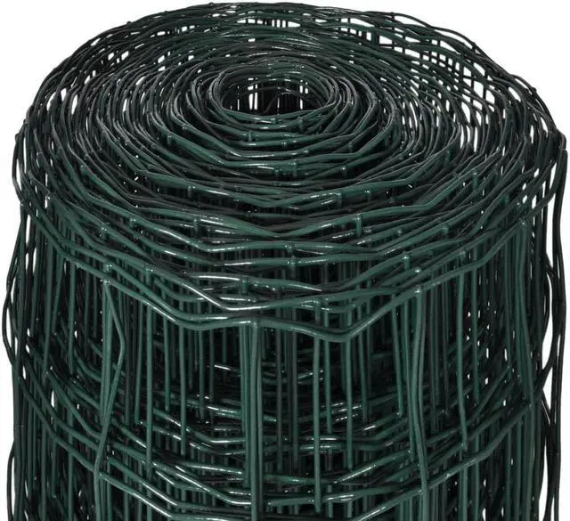 Alt view image 4 of 13 - vidaXL Fence Barrier Fence Metal Fence Wire Mesh Steel 32.8ft x 3.3ft Green