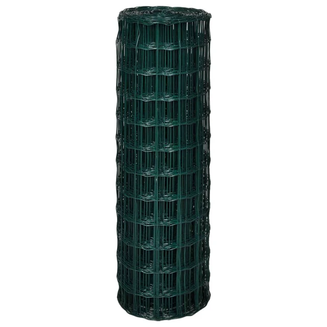 Alt view image 6 of 7 - vidaXL Euro Fence Steel 32.8ft x 3.9ft Green