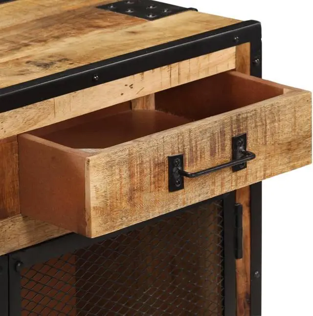 Alt view image 5 of 16 - vidaXL Solid Mango Wood Side Cabinet Sideboard Storage Stand End Table Buffet
