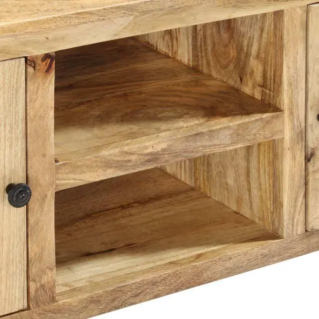 Alt view image 12 of 15 - vidaXL Sideboard 39.4"x13.8"x23.6" Solid Mango Wood