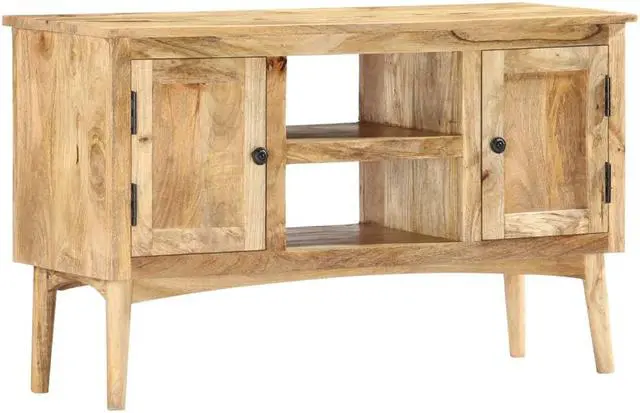 Alt view image 7 of 15 - vidaXL Sideboard 39.4"x13.8"x23.6" Solid Mango Wood