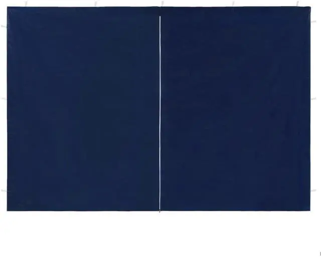 Alt view image 2 of 8 - vidaXL Party Tent Sidewall 2 Pcs Patio Canopy Sidewall with Zipper PE Blue