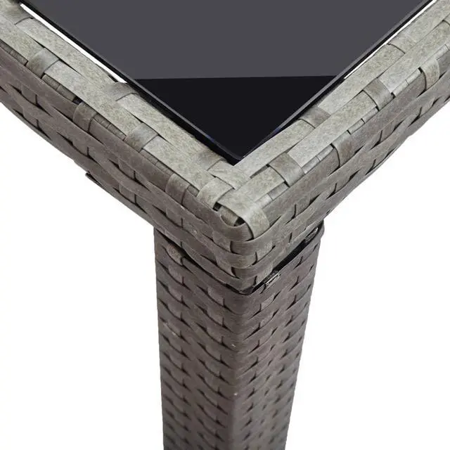 Alt view image 4 of 17 - vidaXL 2 Seater Sofa Couch with Cushions Patio Wicker Love Seat PE Rattan Black