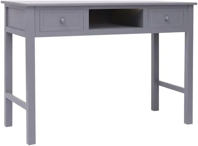 Alt view image 2 of 10 - vidaXL Writing Desk Computer Desk Laptop Table Home Workstation White Wood