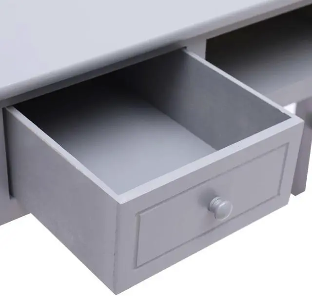 Alt view image 5 of 10 - vidaXL Writing Desk Computer Desk Laptop Table Home Workstation White Wood