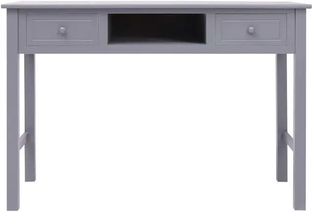 Alt view image 3 of 10 - vidaXL Writing Desk Computer Desk Laptop Table Home Workstation White Wood