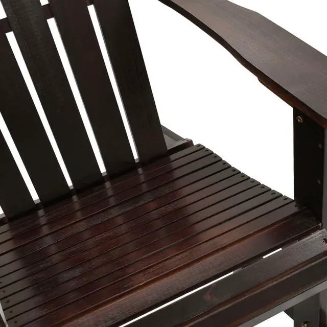 Main image of vidaXL Adirondack Rocking Chair Porch Rocker Outdoor Patio Chair Wood Brown