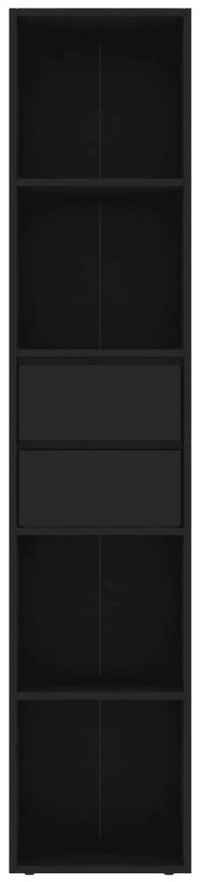 Alt view image 14 of 16 - vidaXL Book Cabinet Black Engineered Wood Bookcase Book Shelf Rack Organizer