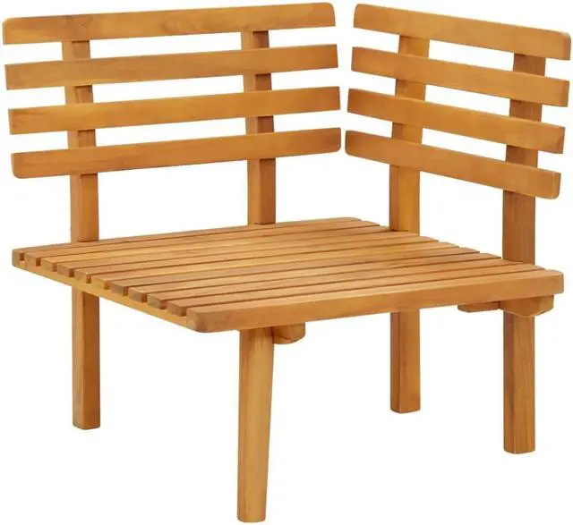 Alt view image 7 of 13 - vidaXL Garden Corner Sofa with Cushions Solid Acacia Wood