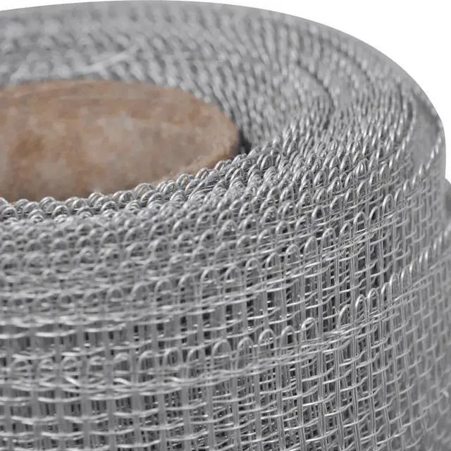 Alt view image 7 of 9 - vidaXL Mesh Screen Aluminium 3' 3"x16' 4" Silver