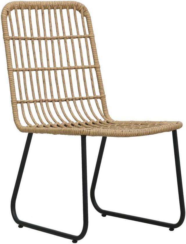 Alt view image 7 of 16 - vidaXL Garden Chairs 2 pcs Poly Rattan Oak