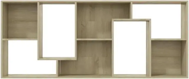 Alt view image 10 of 10 - vidaXL Book Cabinet Sonoma Oak Engineered Wood Book Shelf Chest Bookcase Rack