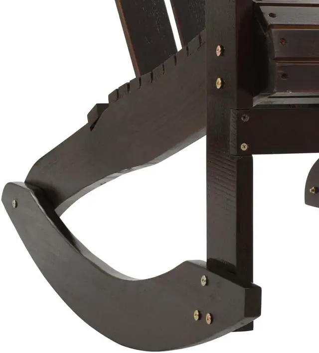 Alt view image 2 of 15 - vidaXL Adirondack Rocking Chair Porch Rocker Outdoor Patio Chair Wood Brown