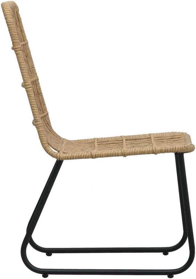 Alt view image 9 of 16 - vidaXL Garden Chairs 2 pcs Poly Rattan Oak