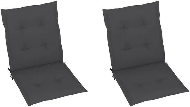 Alt view image 12 of 15 - vidaXL Chair Cushion 2 Pcs Patio Chair Cushion Pad Anthracite Oxford Fabric