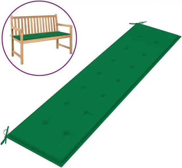 Main image of vidaXL Bench Cushion Water Repellent Garden Seat Cushion Green Oxford Fabric