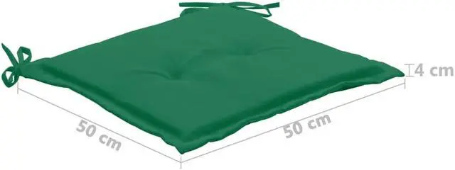 Alt view image 15 of 15 - vidaXL Chair Cushion 2 Pcs Outdoor Patio Seat Cushion Green Oxford Fabric