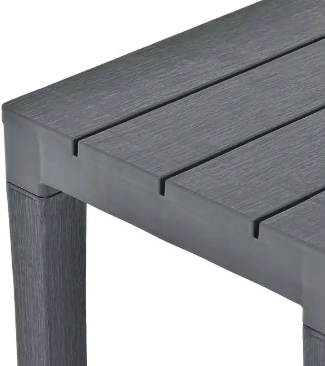 Alt view image 5 of 11 - vidaXL 2x Patio Benches Anthracite Plastic Outdoor Garden Poolside Chairs Seat