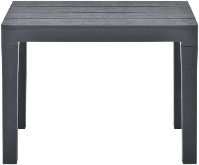 Alt view image 3 of 11 - vidaXL 2x Patio Benches Anthracite Plastic Outdoor Garden Poolside Chairs Seat