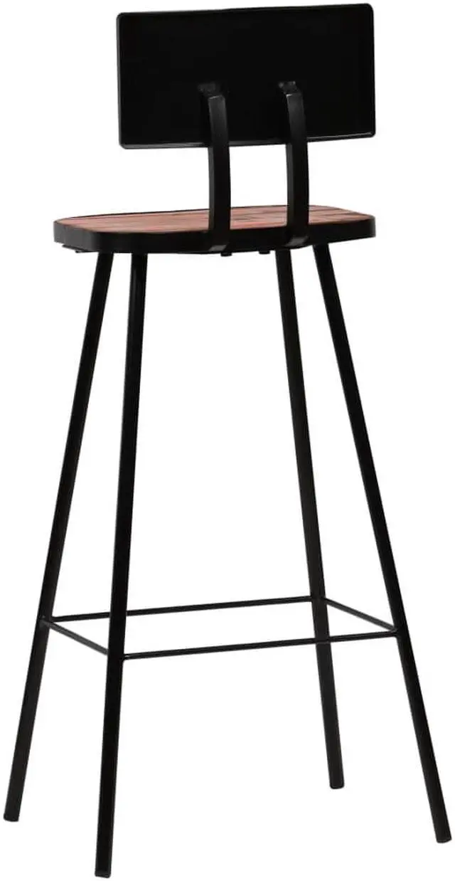 Alt view image 5 of 14 - vidaXL Bar Stools Counter Height Stool Island Stool 4 Pcs Solid Reclaimed Wood