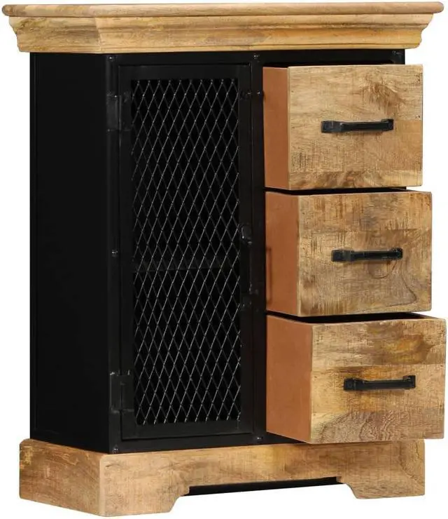 Alt view image 5 of 11 - vidaXL Sideboard Console Cabinet Cupboard for Living Room Solid Wood Mango