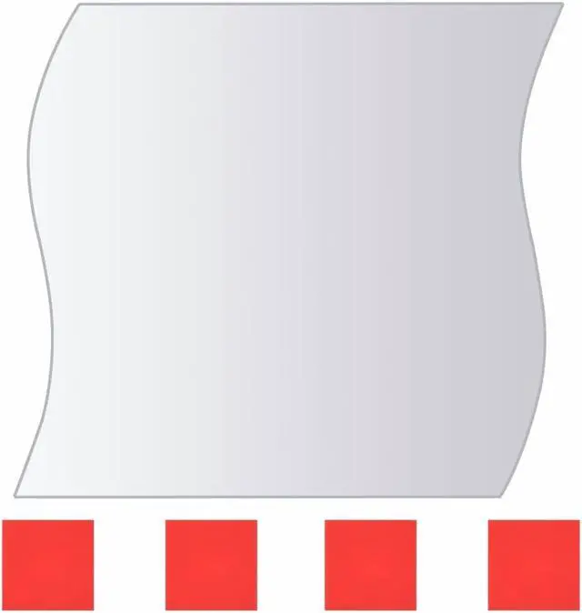 Alt view image 7 of 11 - vidaXL Wall Mirror Set of 8 Transparent Glass