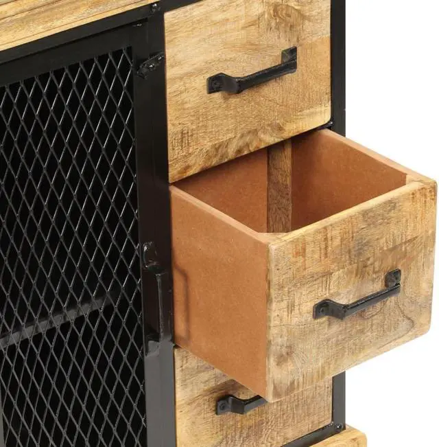 Alt view image 6 of 11 - vidaXL Sideboard Console Cabinet Cupboard for Living Room Solid Wood Mango